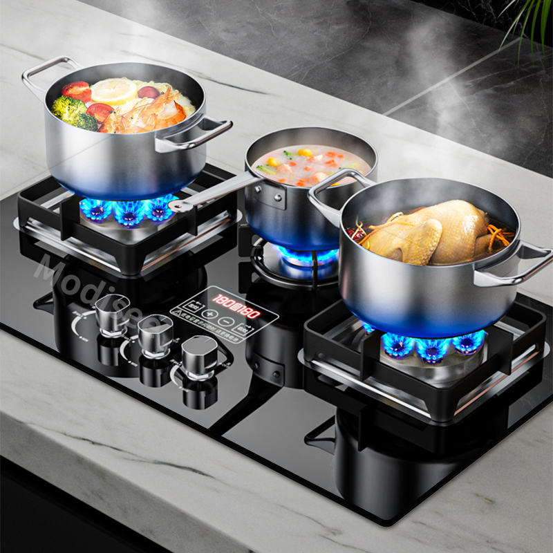 Commercial Kitchen Stove - Built In Gas Hob 3 Burner